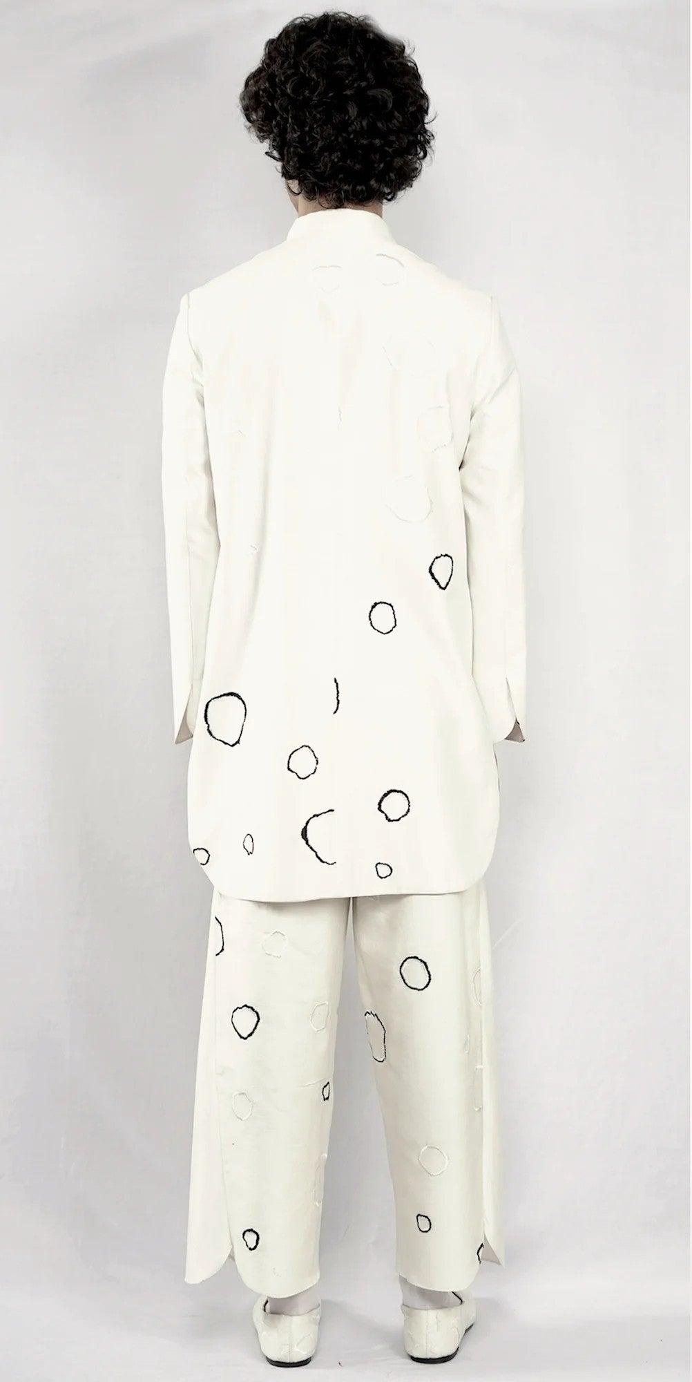 Moth Circles Embroidered Jacket Set