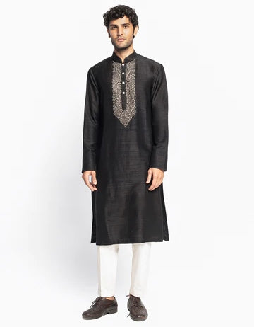 Knot Embroidery Kurta Set