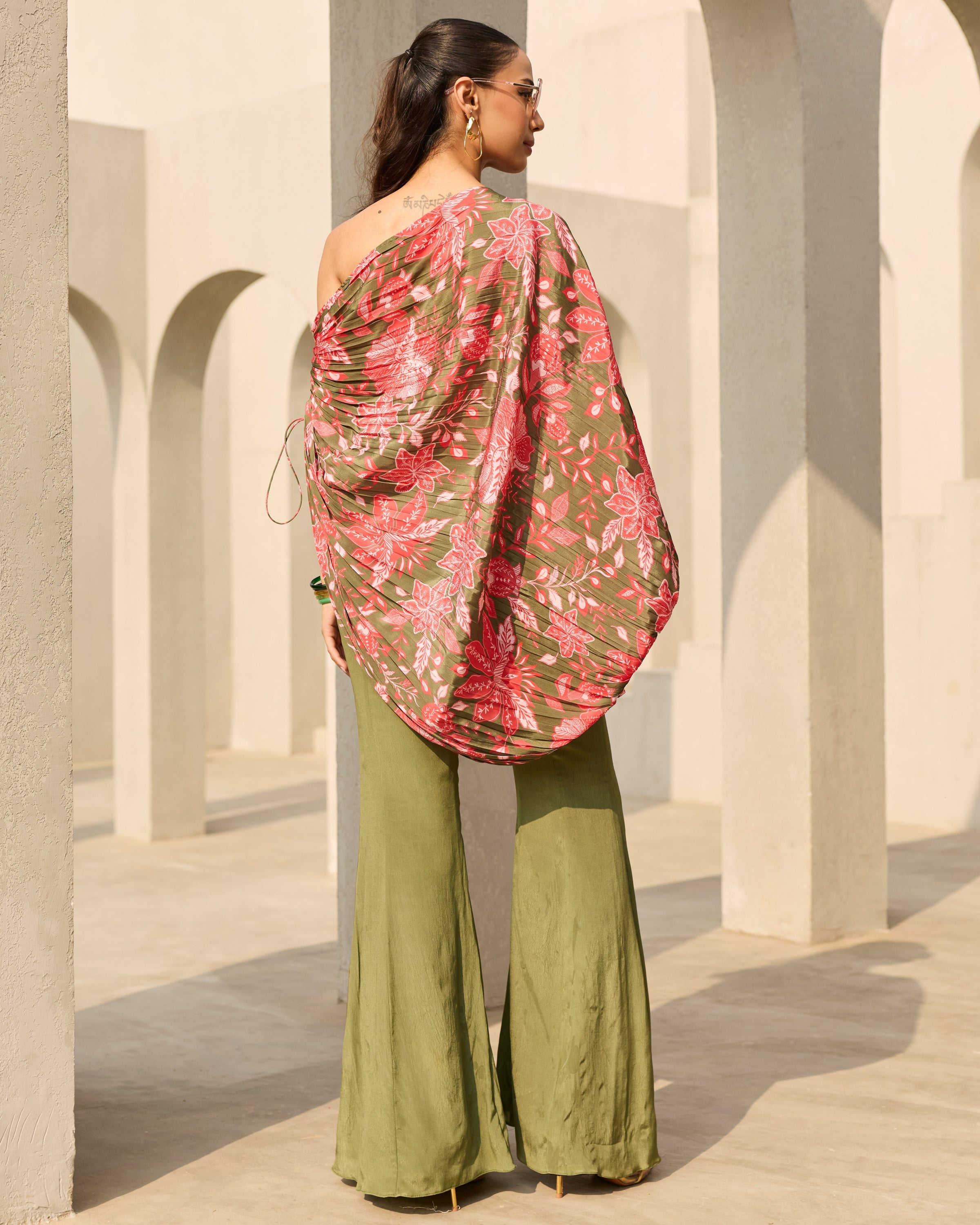 Sage Green Floral Printed Co-Ord Set