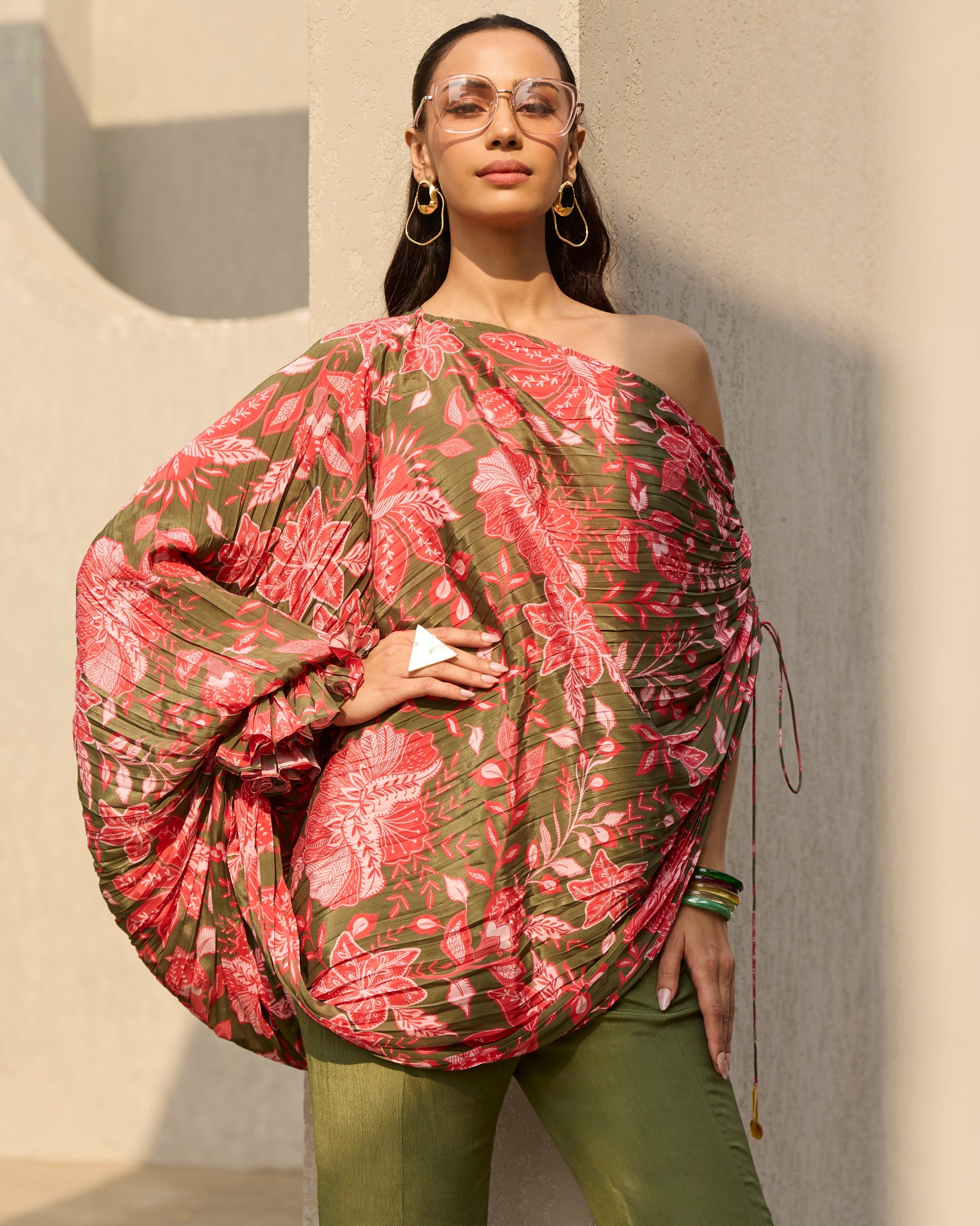 Sage Green Floral Printed Co-Ord Set