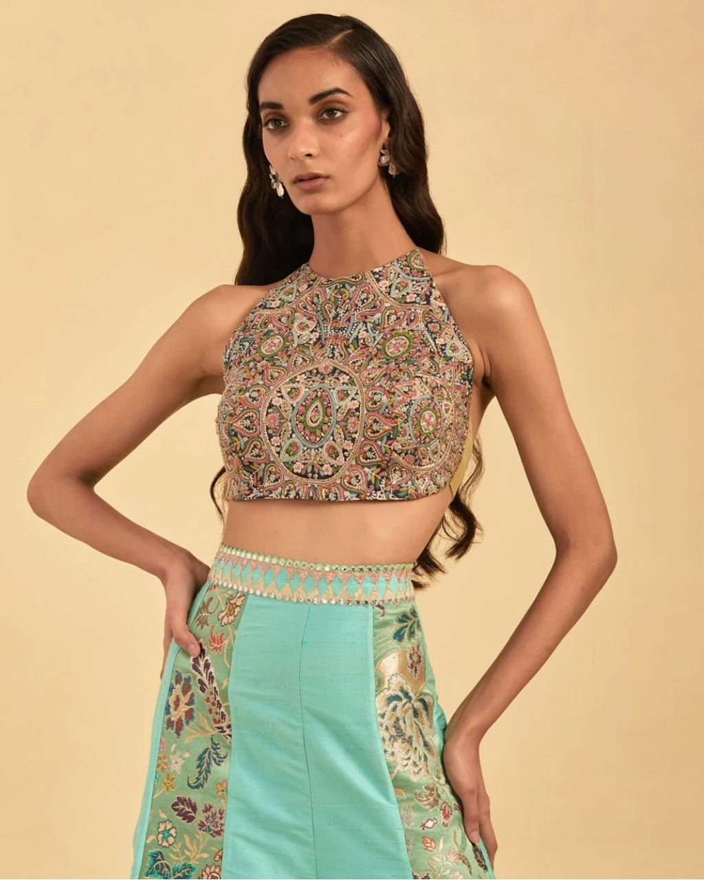 Turquoise Sharara Set