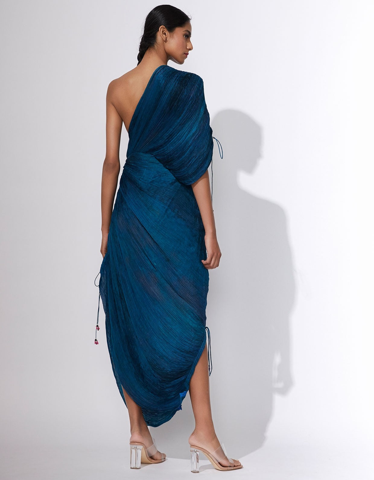 Hand Micro Pleated Sari Dress