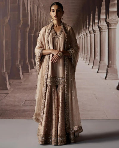 Sheesha & Gota Work Gharara Set