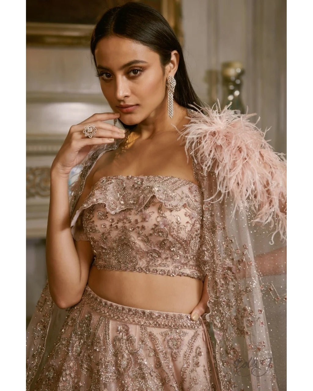 Ilina Shimmer Tulle Lehenga Set