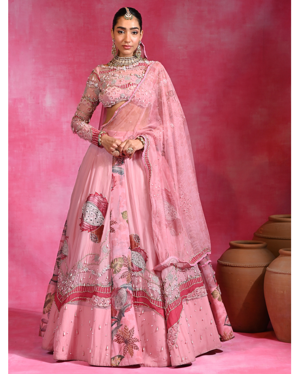 Gulabi Maharani Lehenga Set