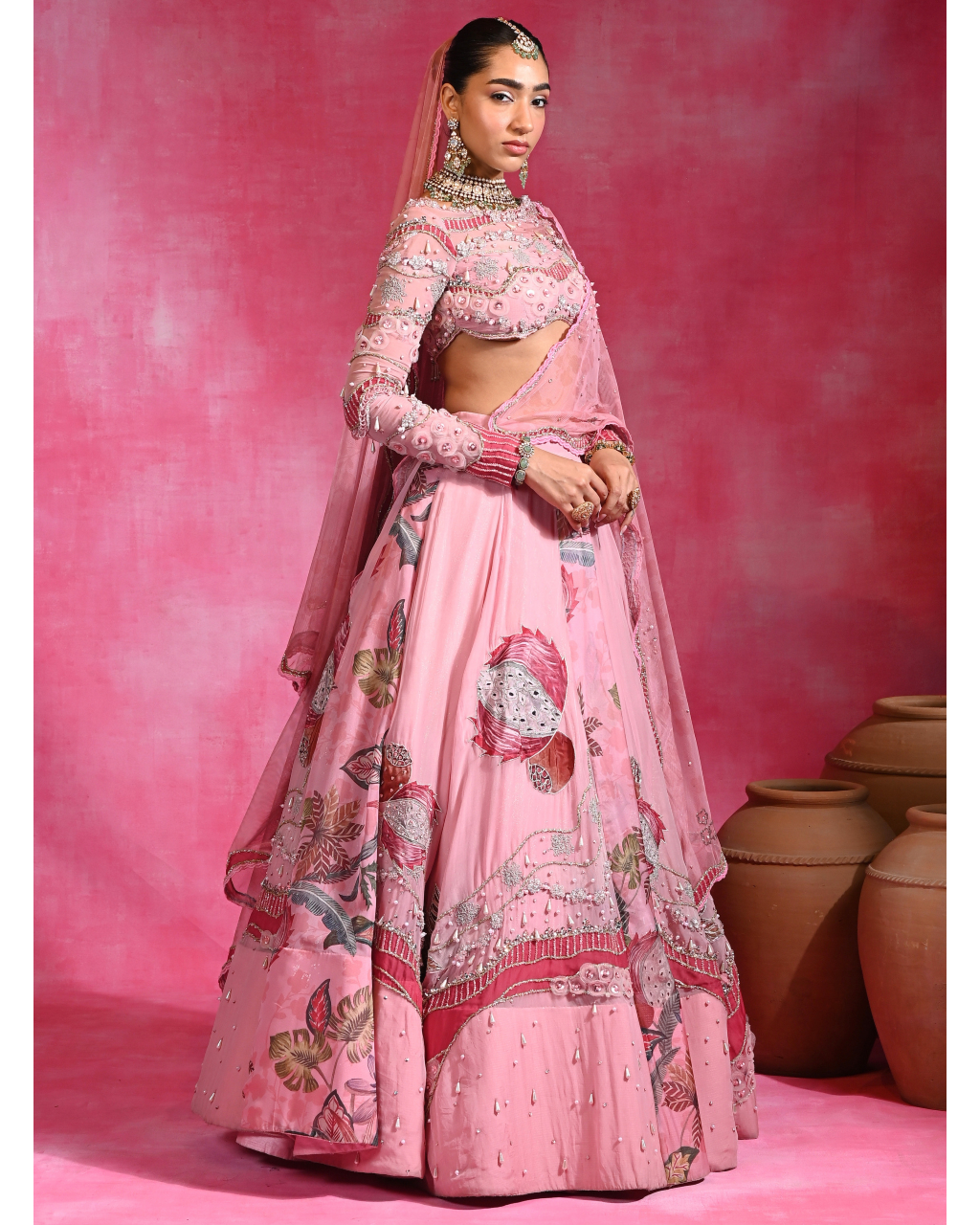 Gulabi Maharani Lehenga Set