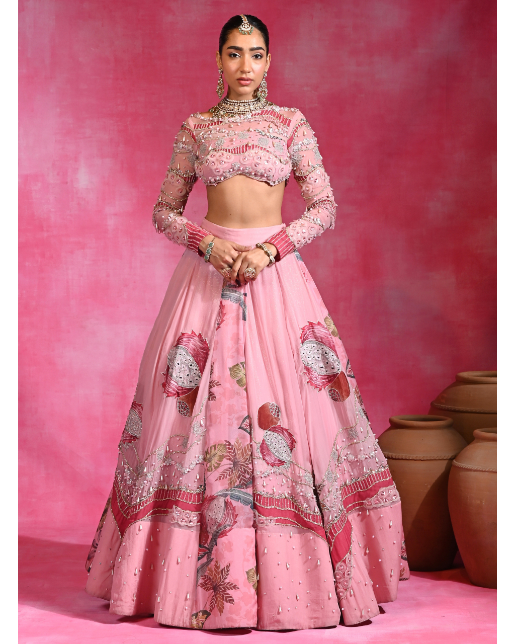 Gulabi Maharani Lehenga Set