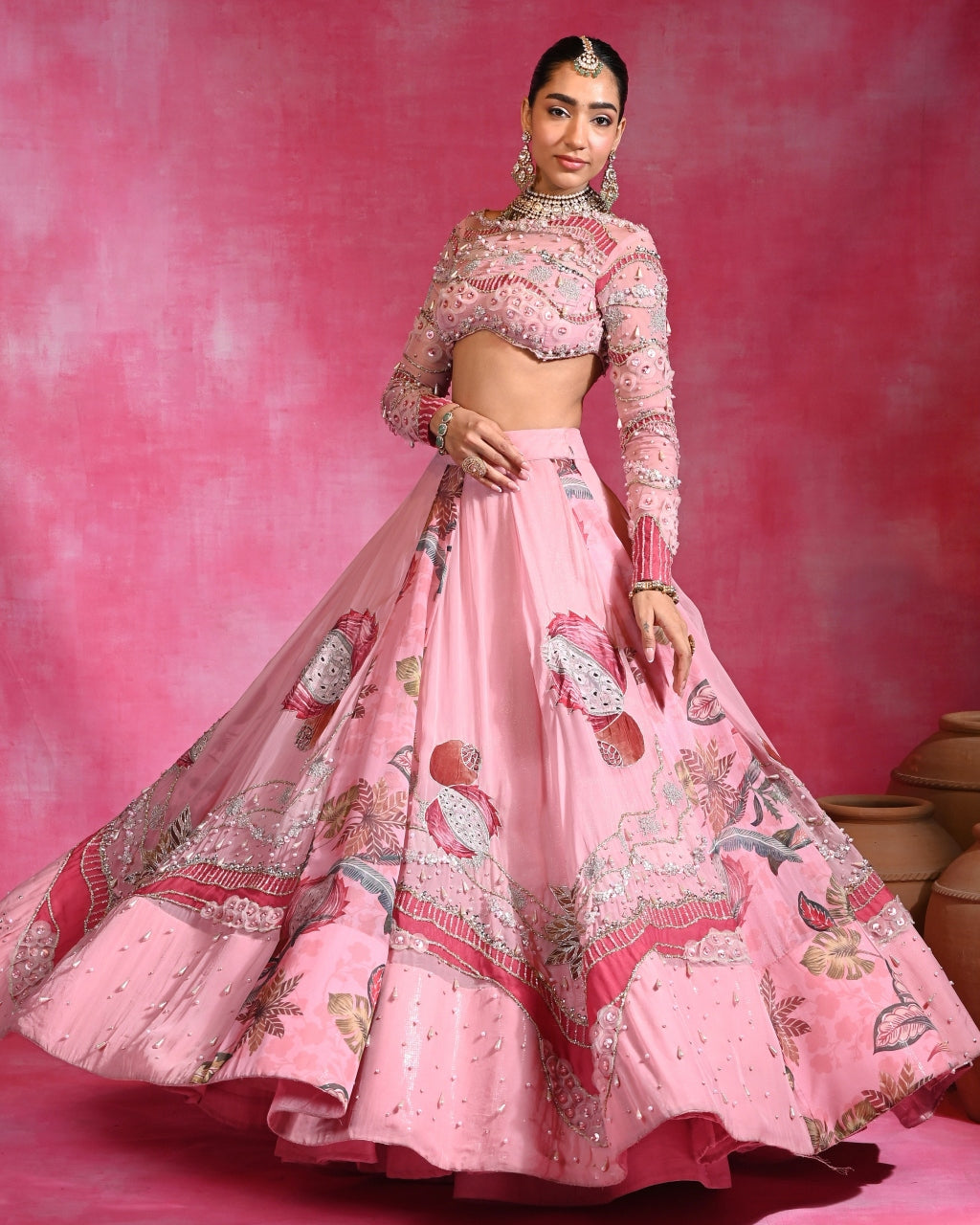 Gulabi Maharani Lehenga Set