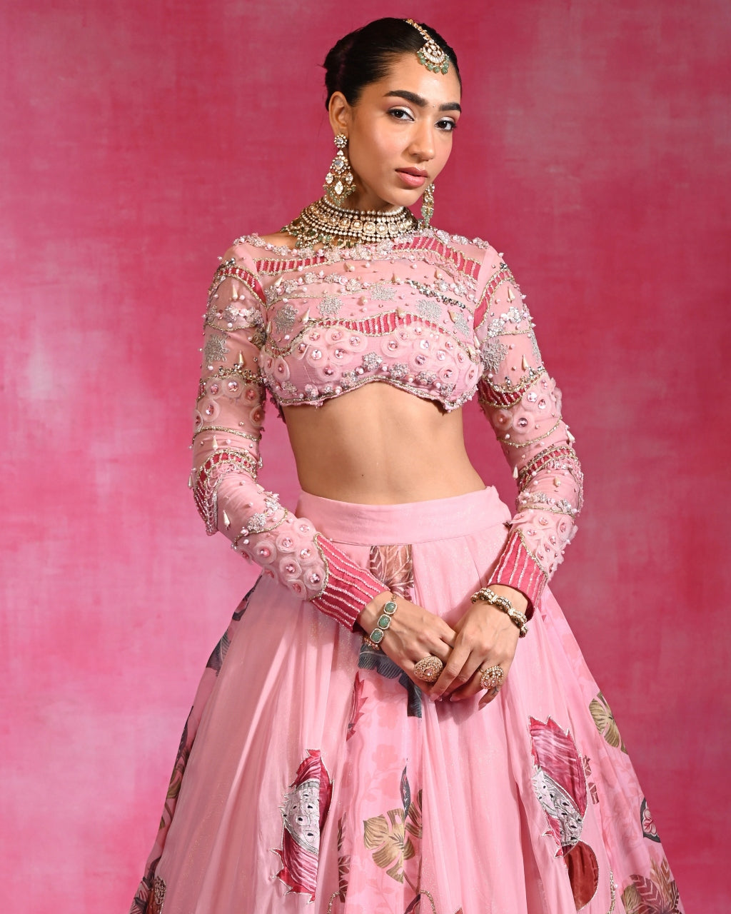 Gulabi Maharani Lehenga Set