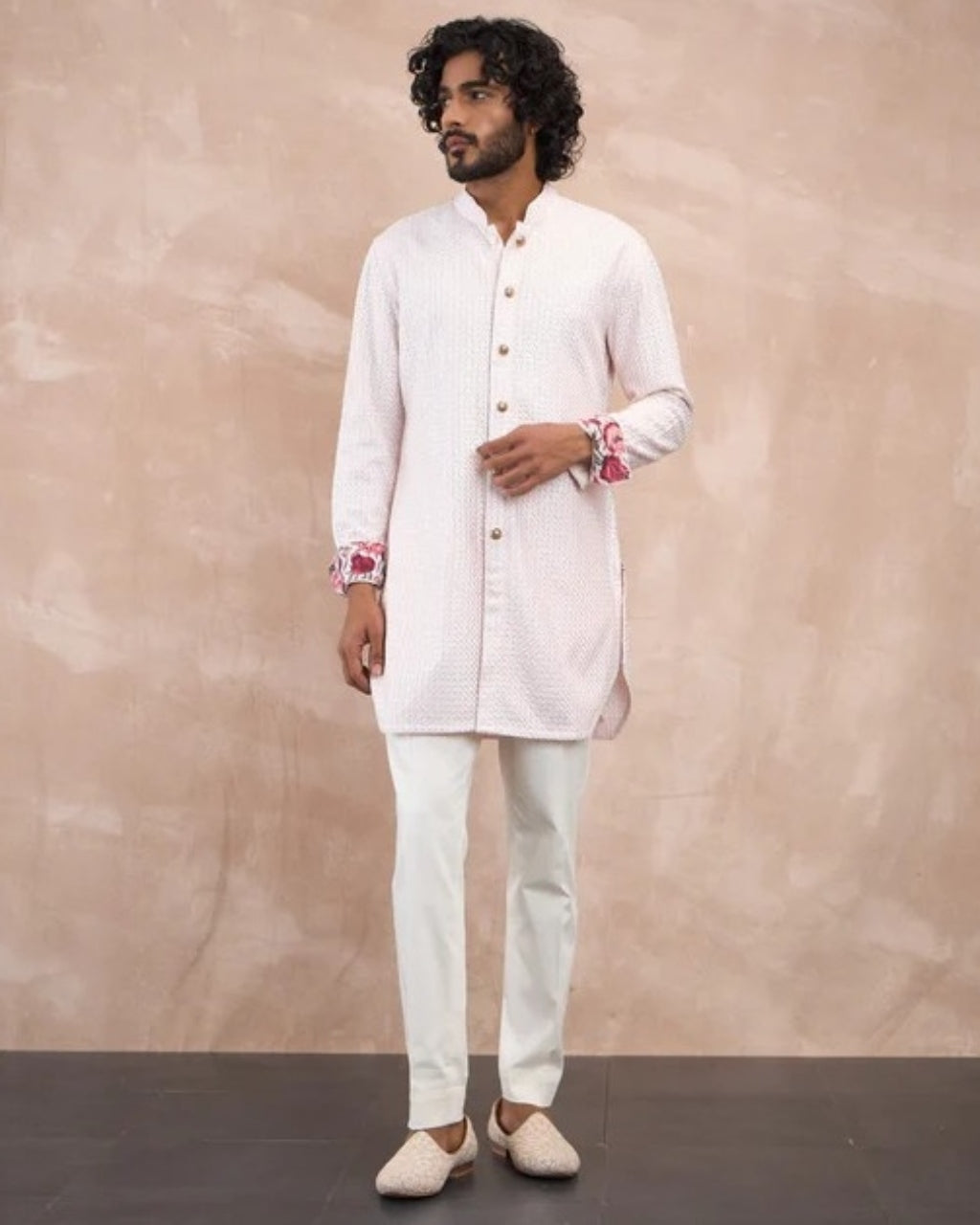 Powder Pink Inara Foe & Sb Kurta Set