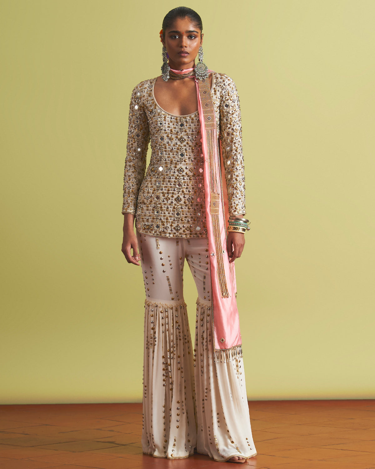 Elina Gharara Jacket Set