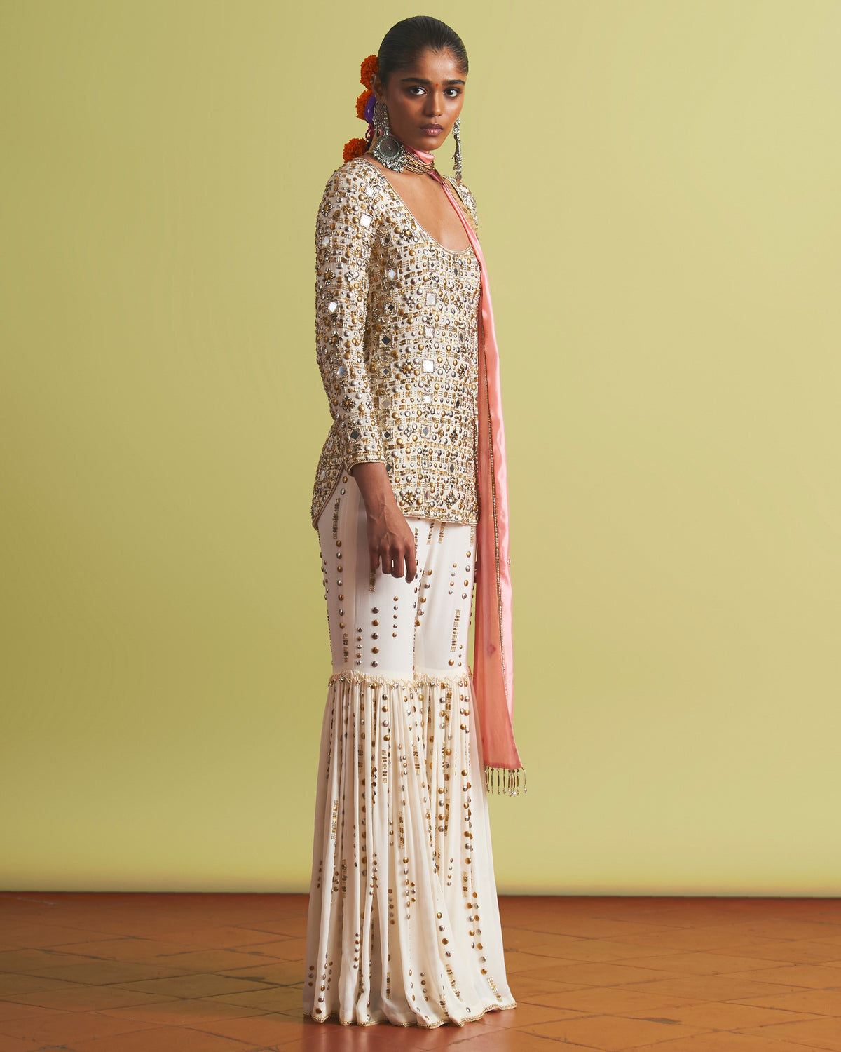 Elina Gharara Jacket Set