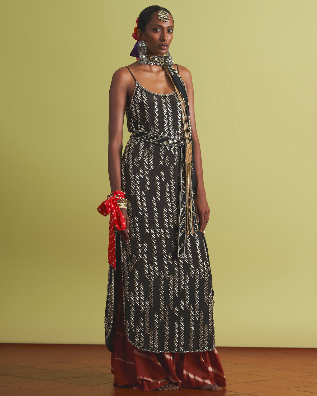 Kaira Gharara Jacket Set