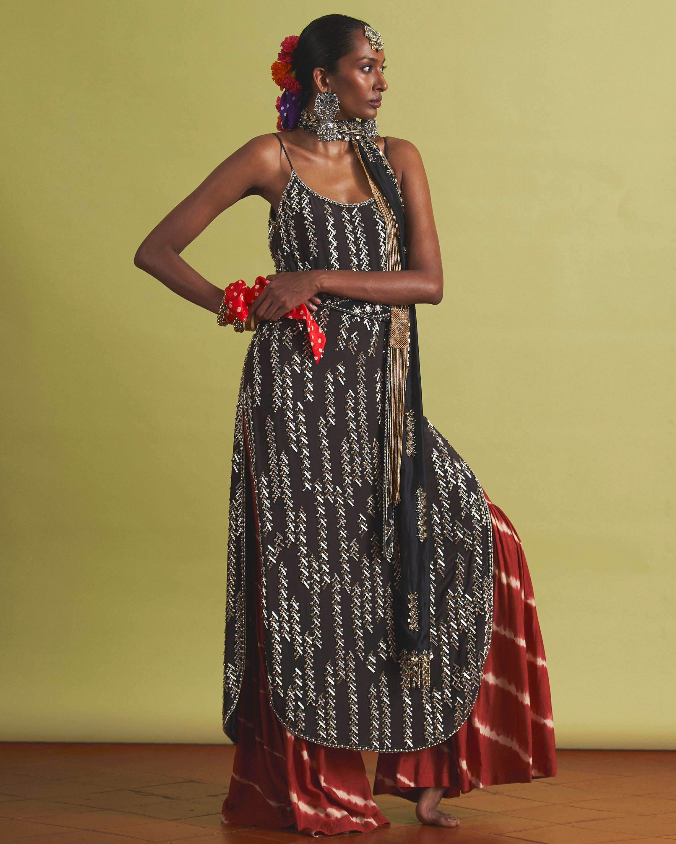 Kaira Gharara Jacket Set