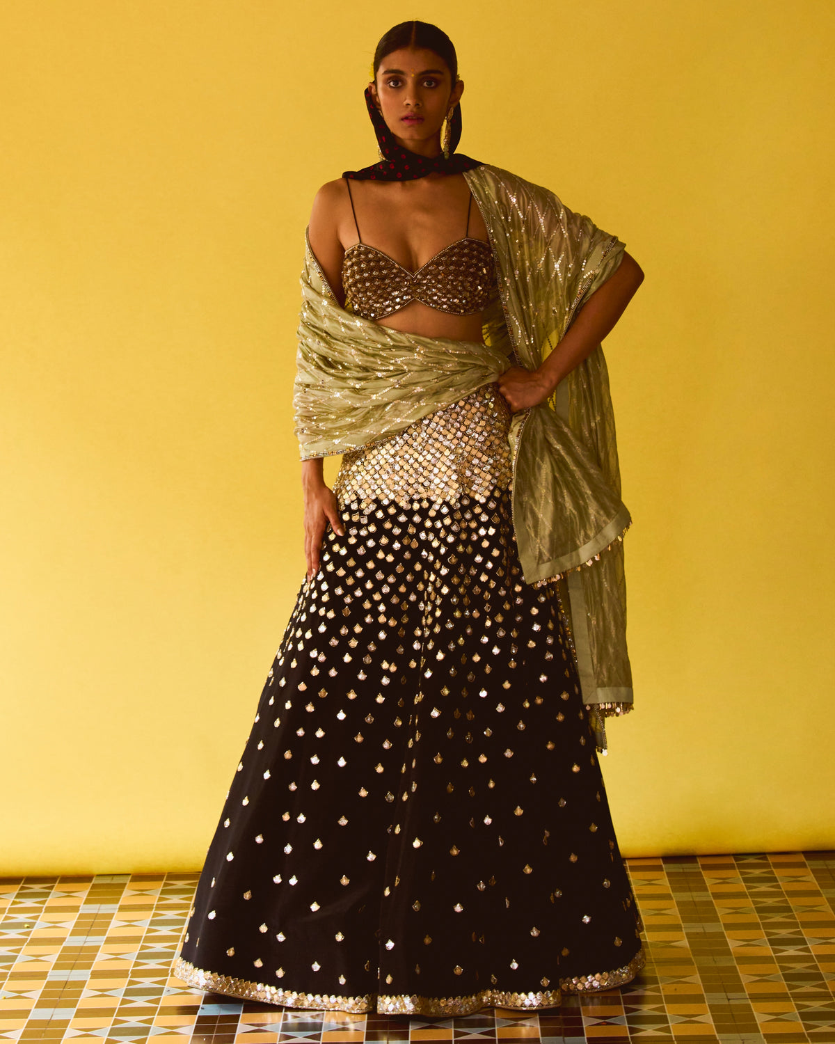 Black Pari Lehenga Set