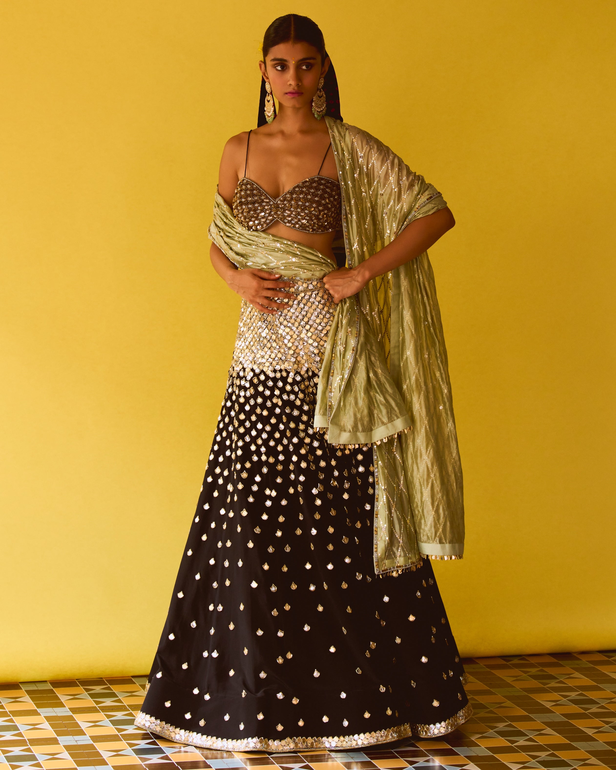 Black Pari Lehenga Set