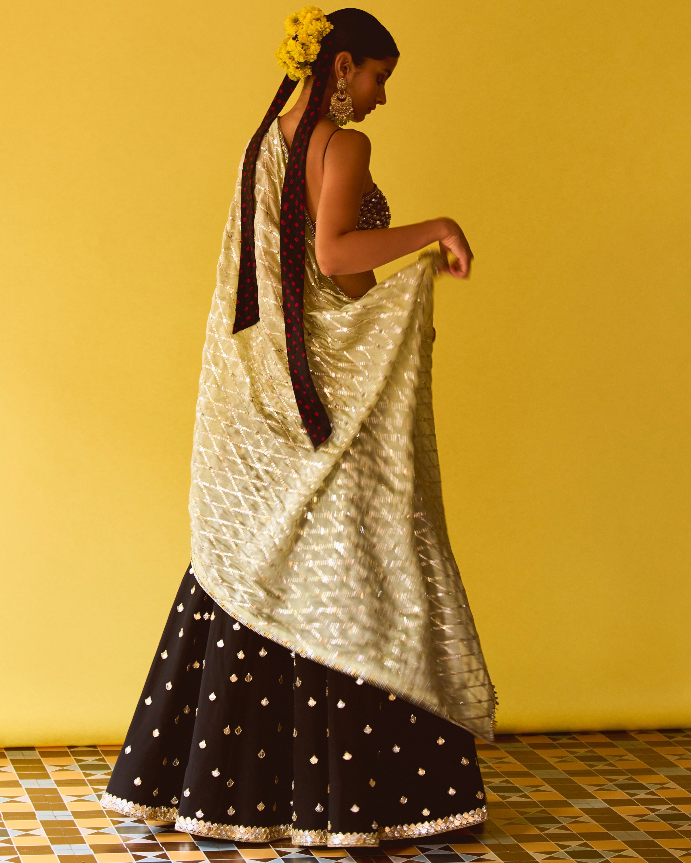 Black Pari Lehenga Set