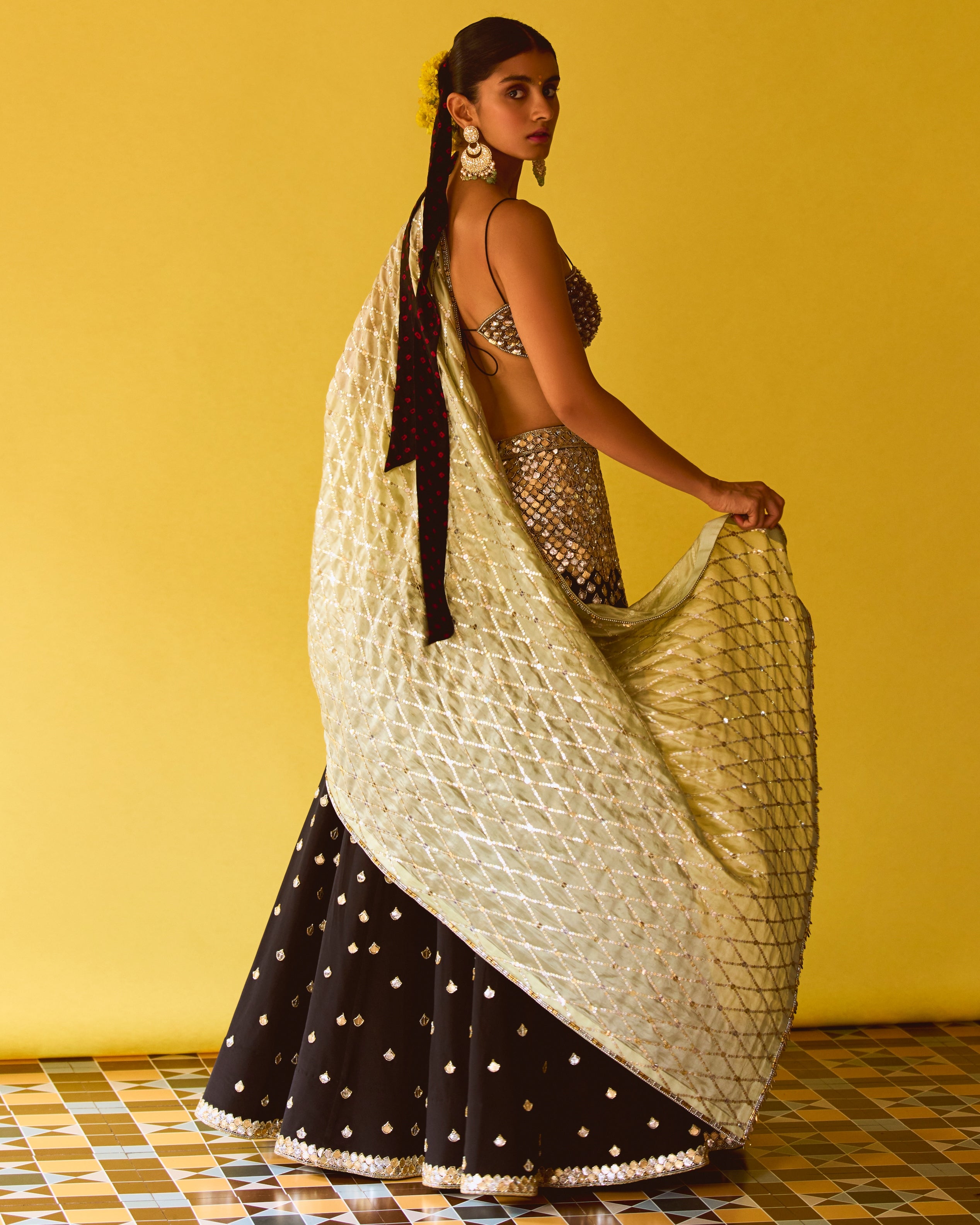 Black Pari Lehenga Set