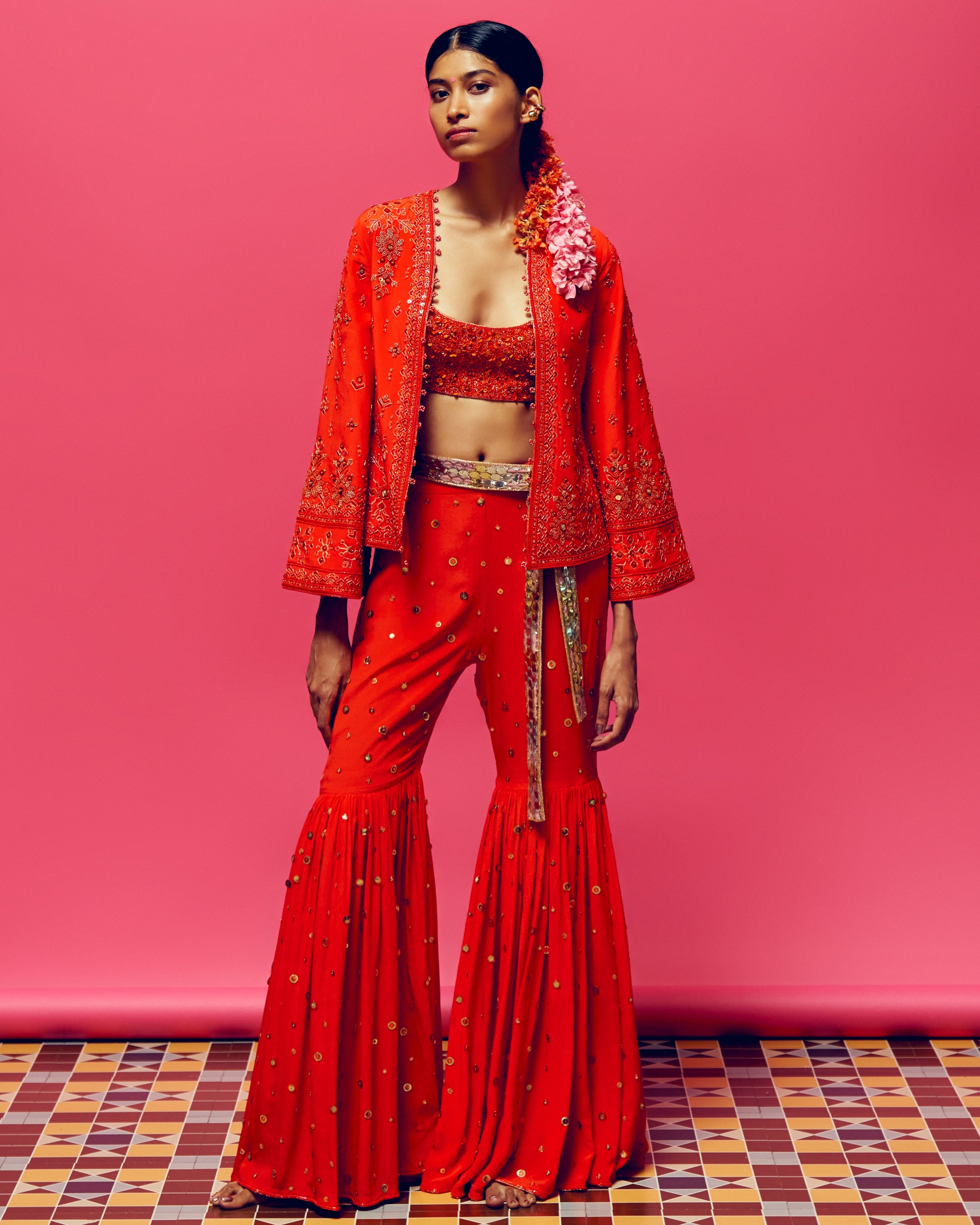 Farah Gharara Jacket Set