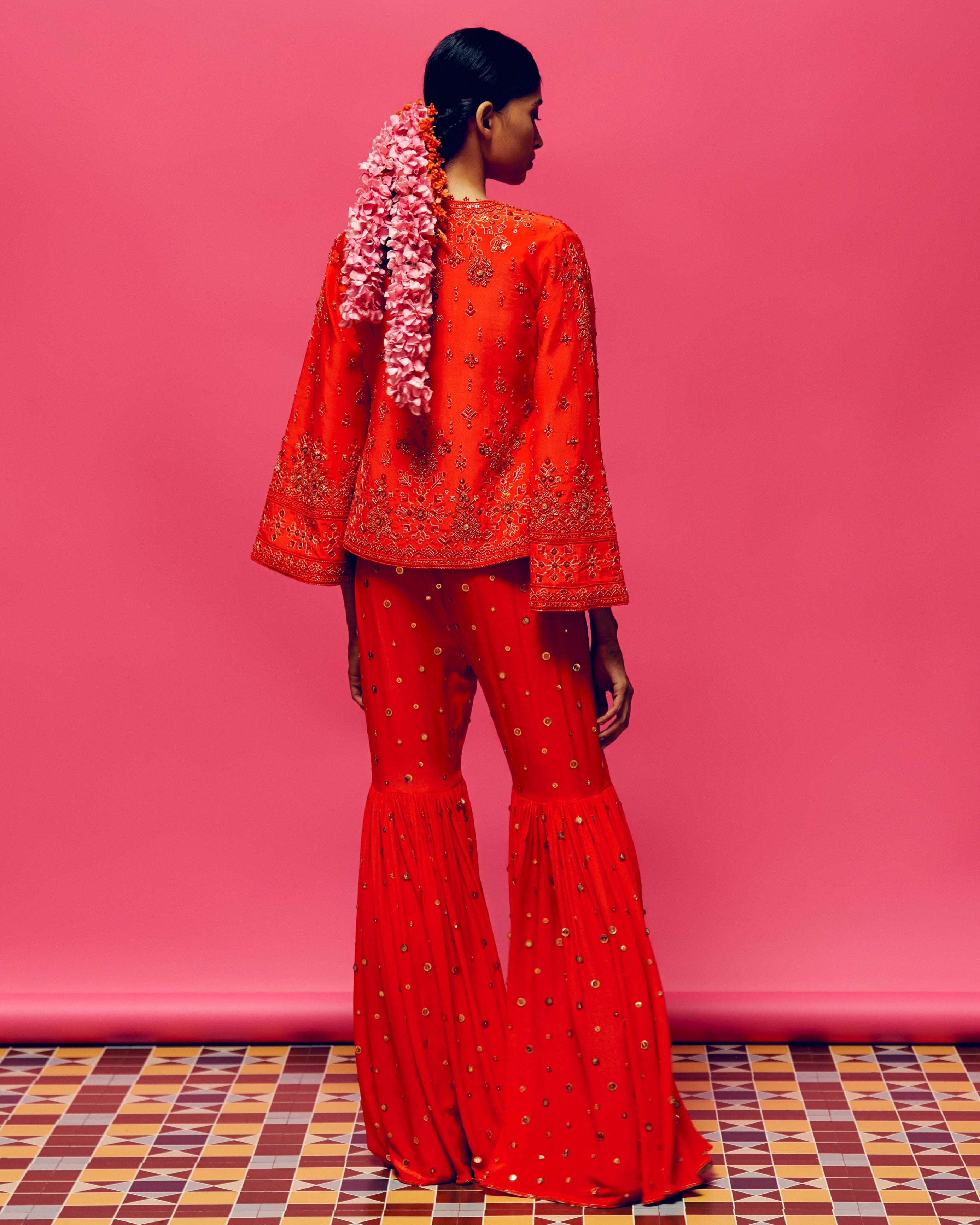 Farah Gharara Jacket Set