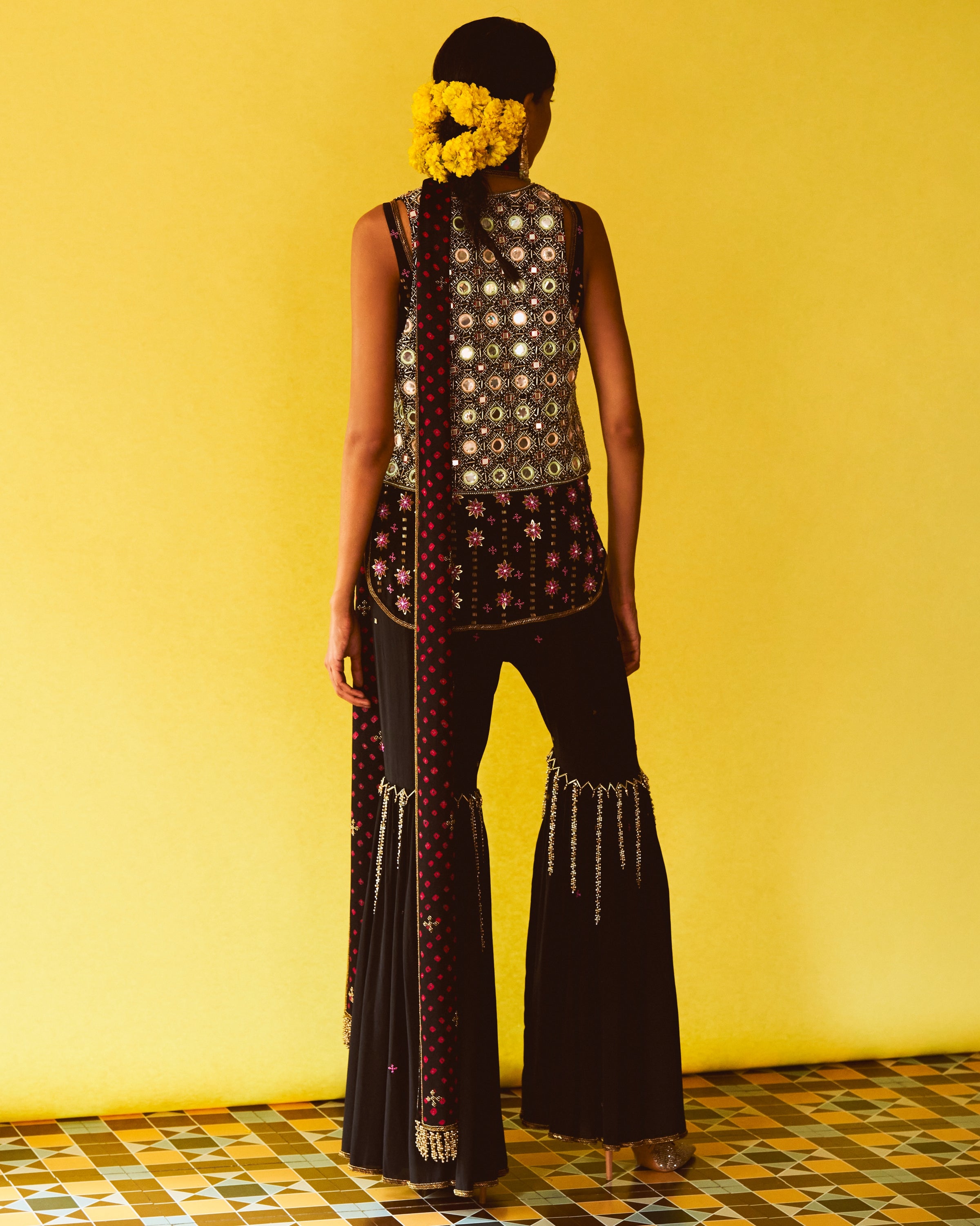 Zara Gharara Jacket Set