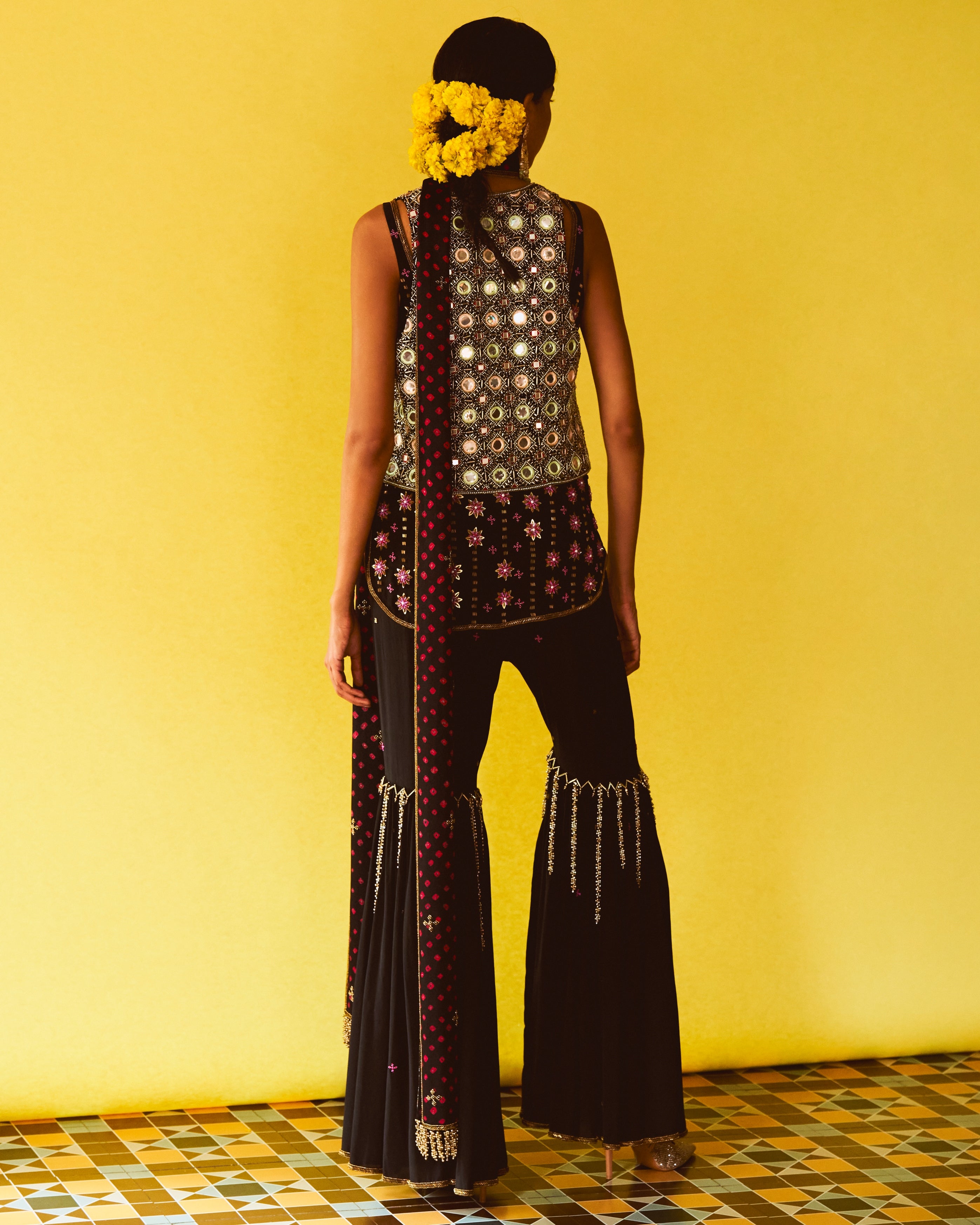 Zara Gharara Jacket Set