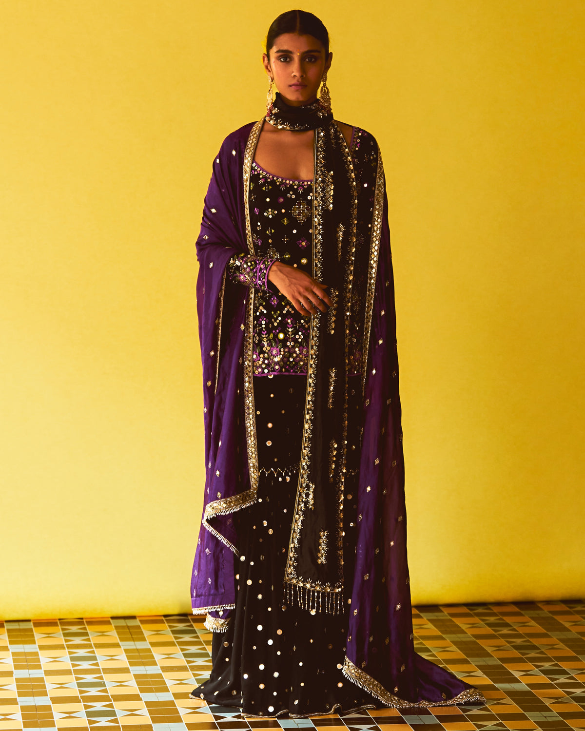 Misha Gharara Jacket Set
