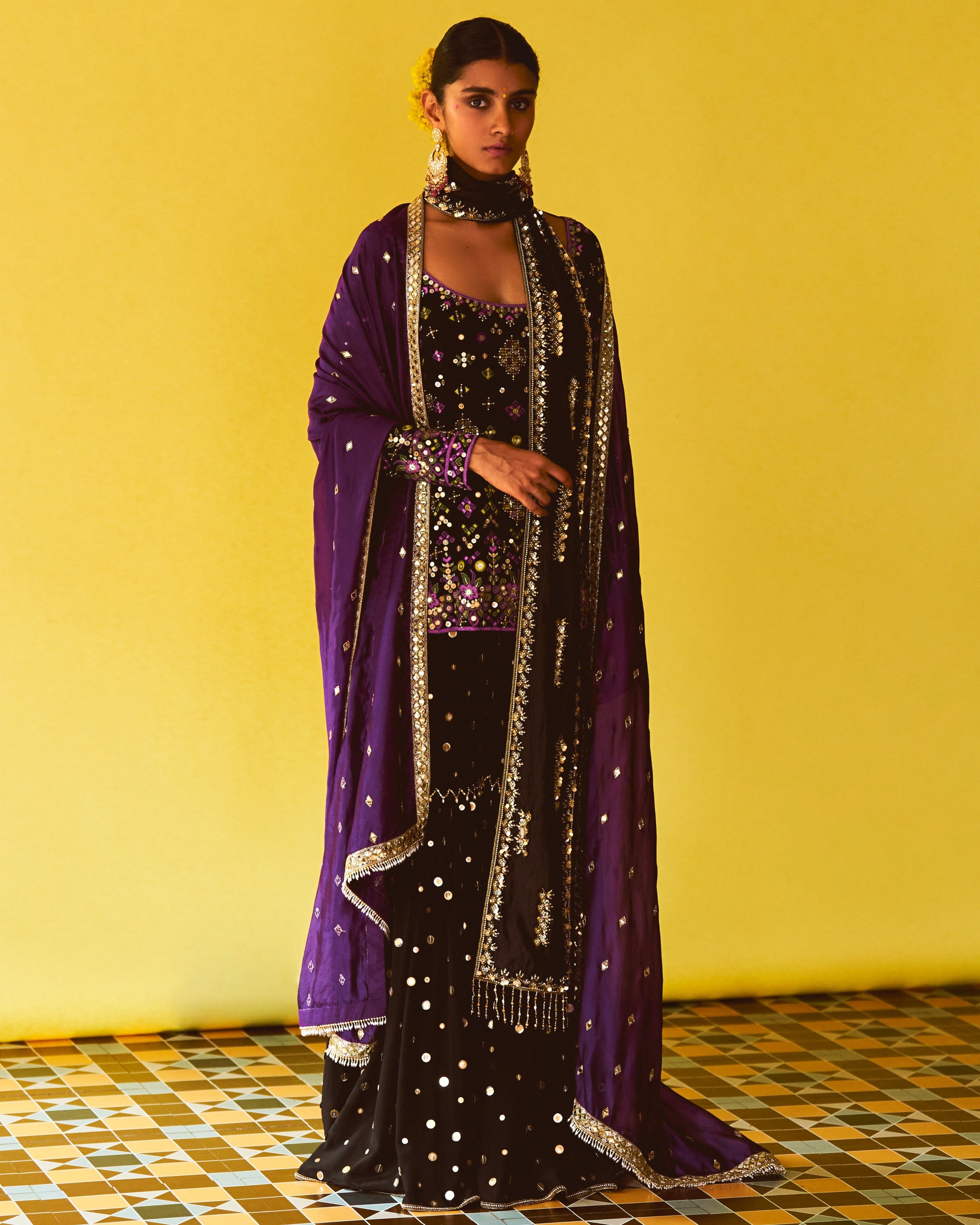 Misha Gharara Jacket Set