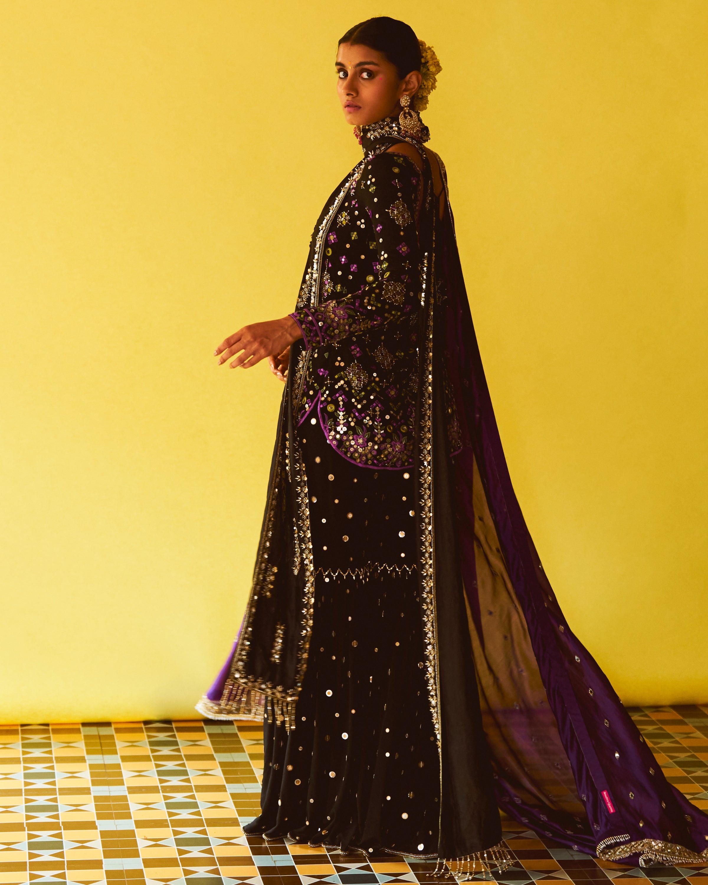 Misha Gharara Jacket Set
