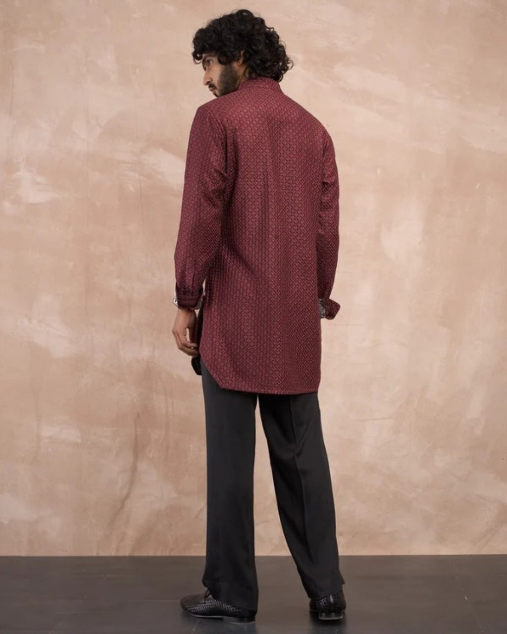 Burgundy Inara Foe & Sb Kurta Set