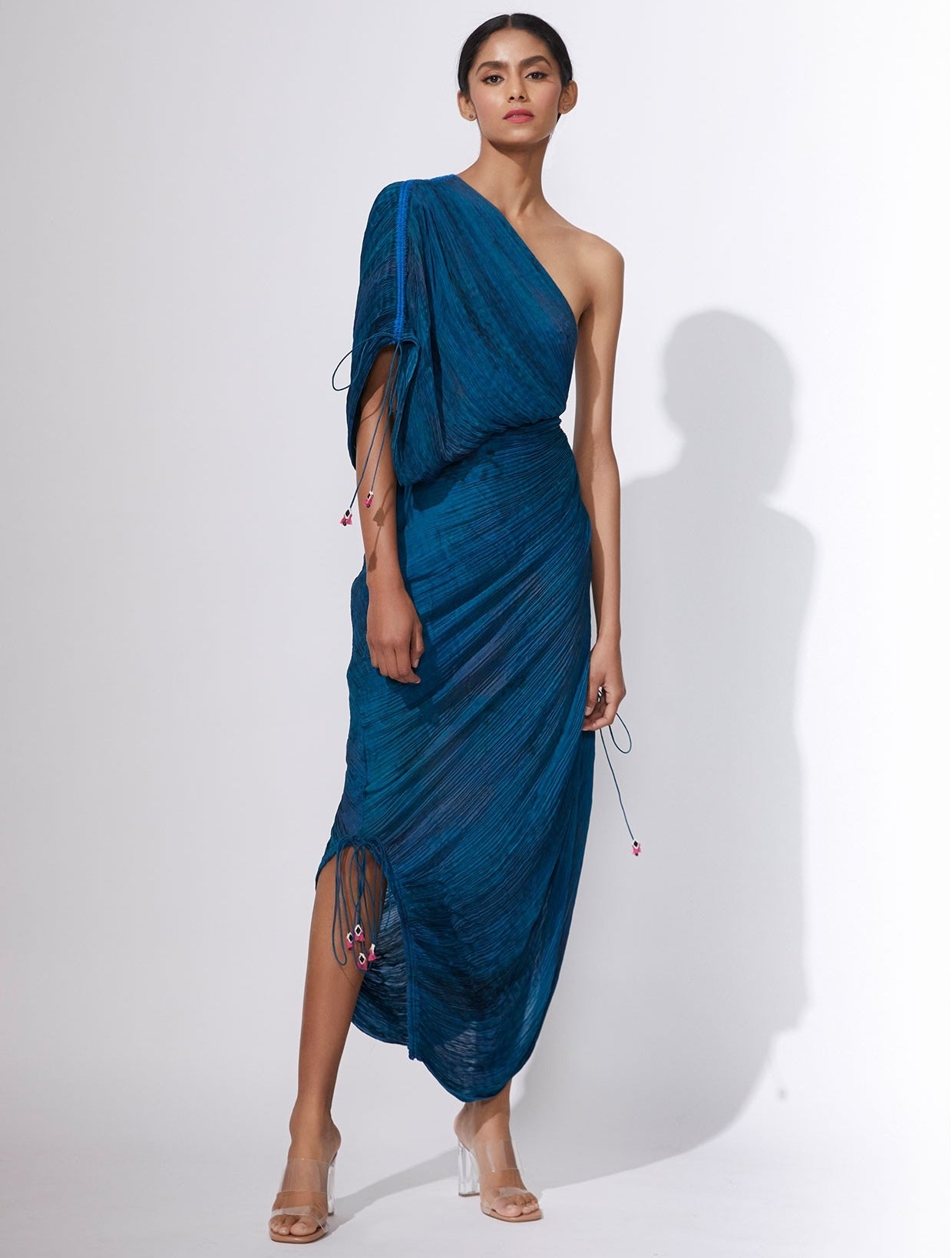 Hand Micro Pleated Sari Dress