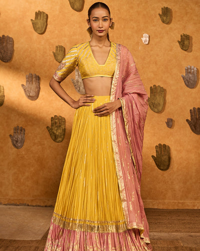 Spiced Ochre Lunar Lehenga Set