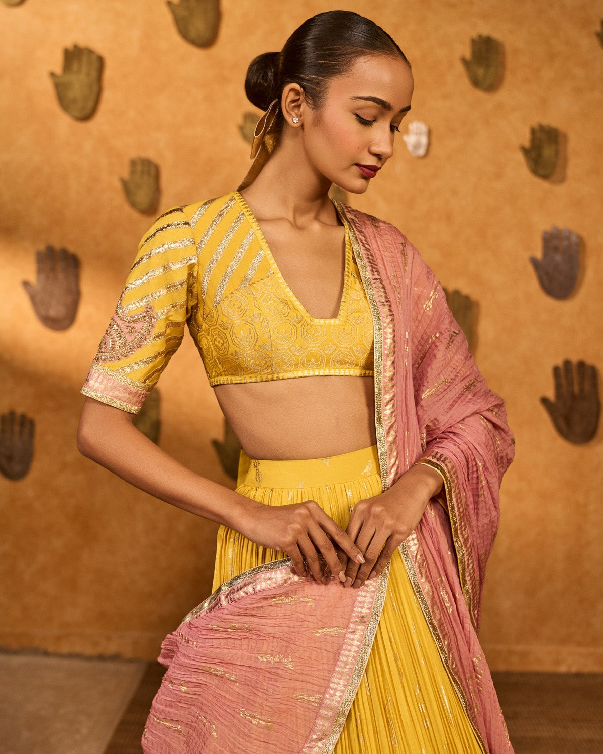 Spiced Ochre Lunar Lehenga Set