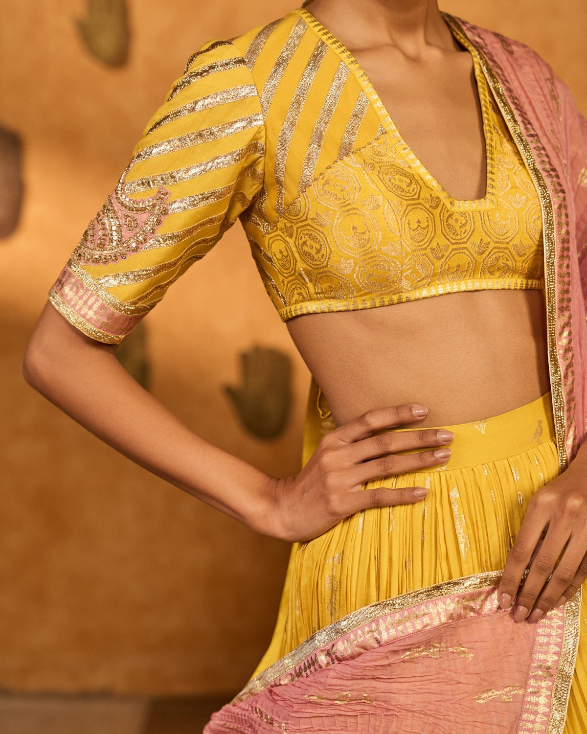 Spiced Ochre Lunar Lehenga Set
