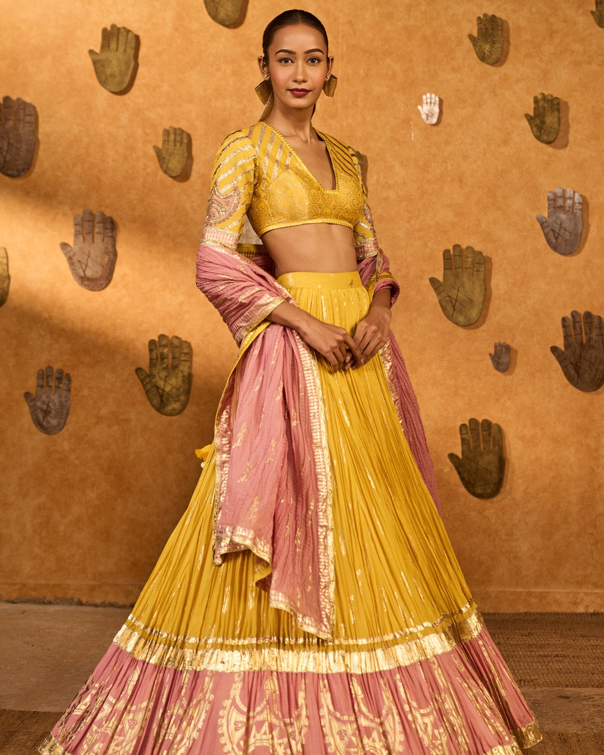 Spiced Ochre Lunar Lehenga Set