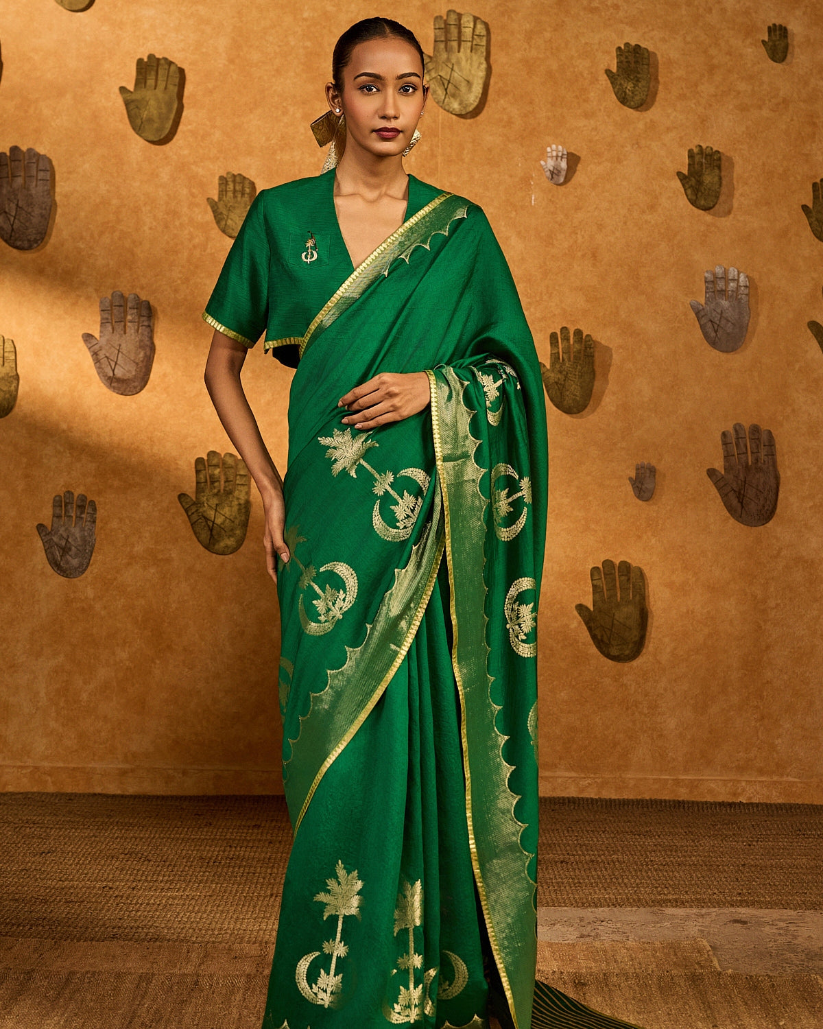 Green Coco Groove Sari