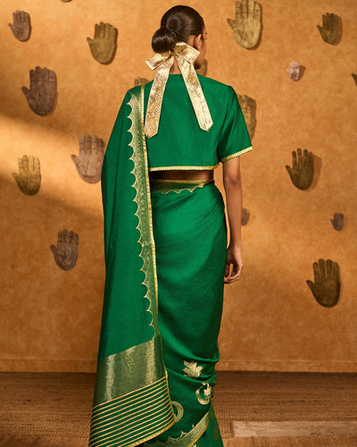 Green Coco Groove Sari