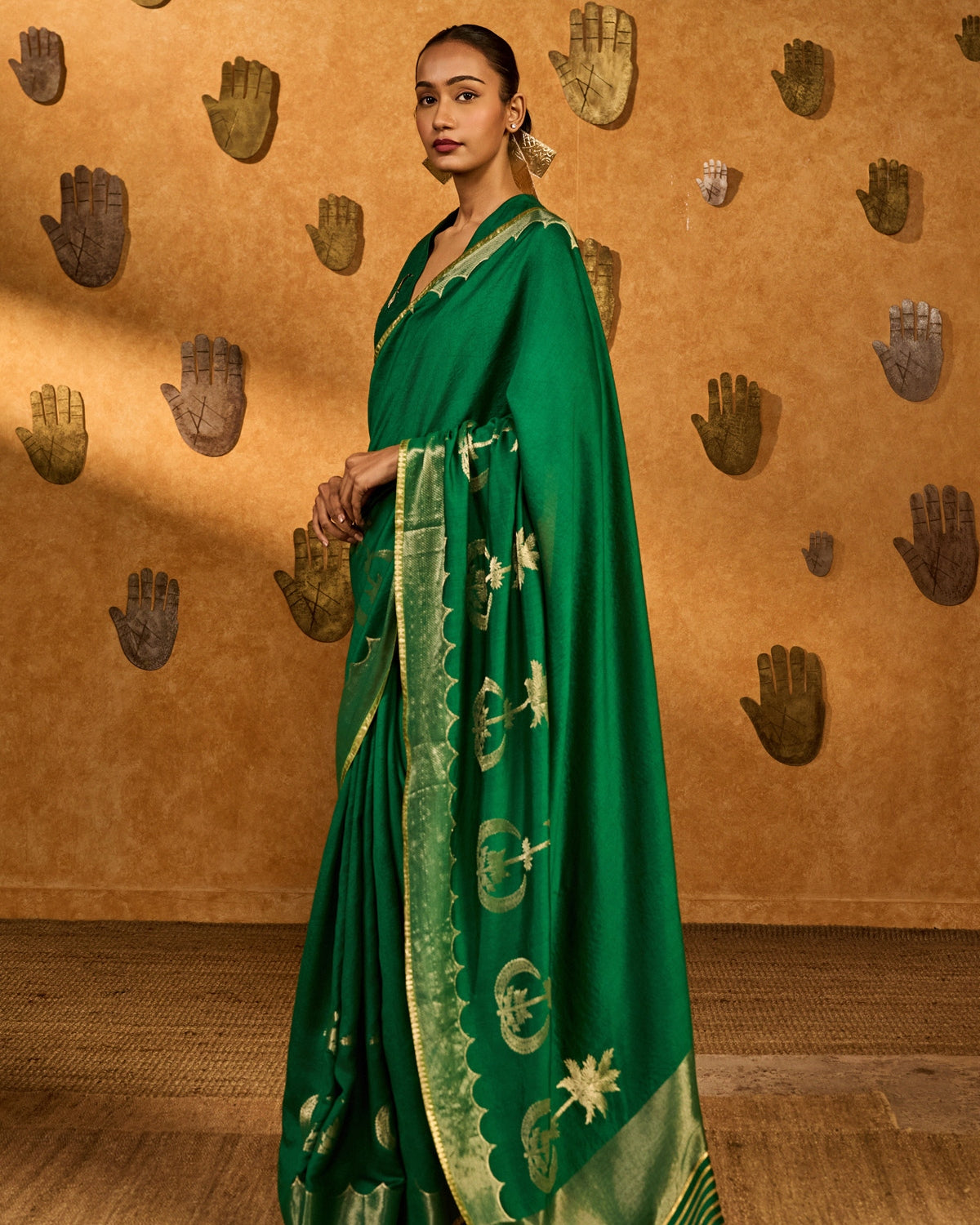 Green Coco Groove Sari