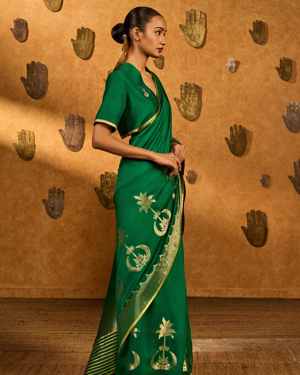 Green Coco Groove Sari