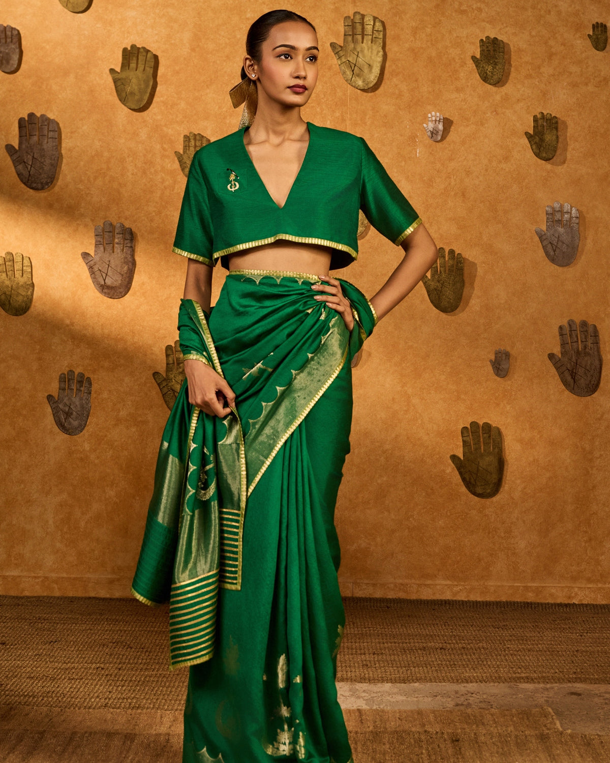 Green Coco Groove Sari