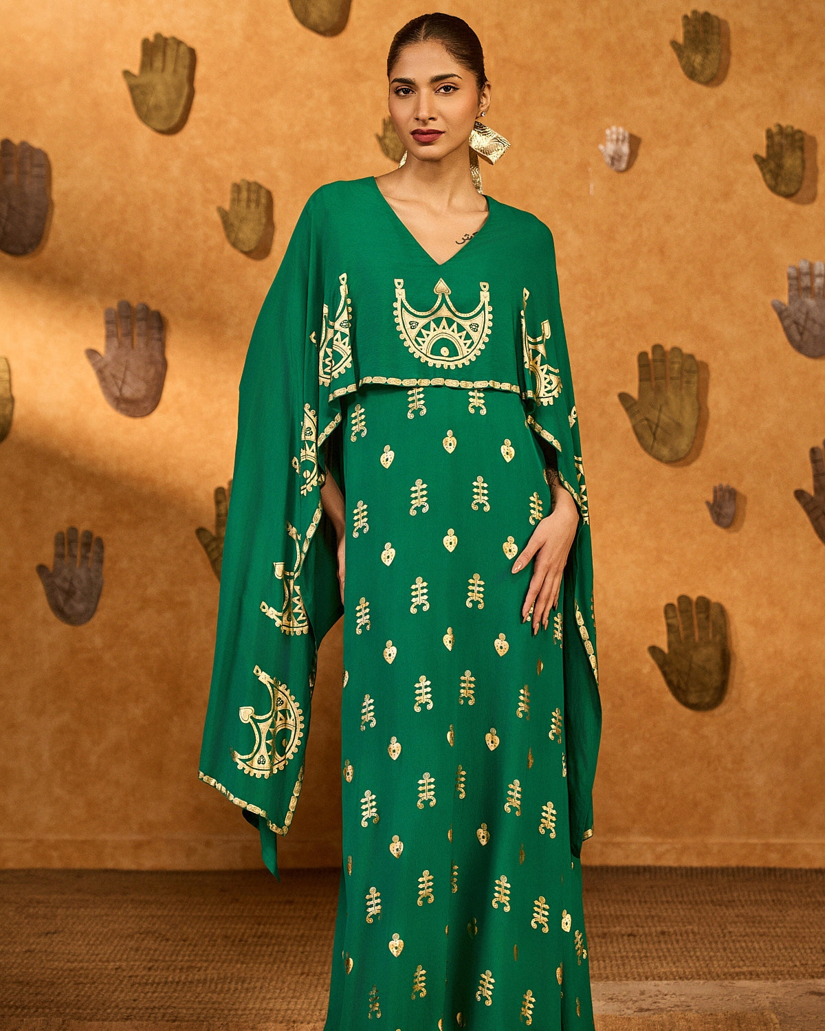 Green Lunar Crown Kaftan