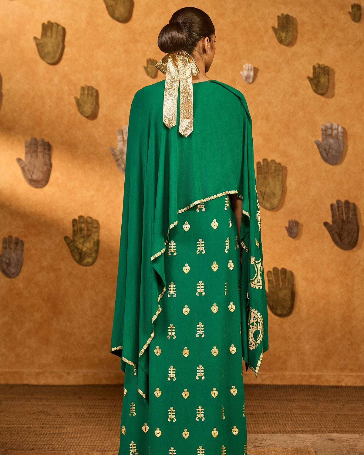 Green Lunar Crown Kaftan