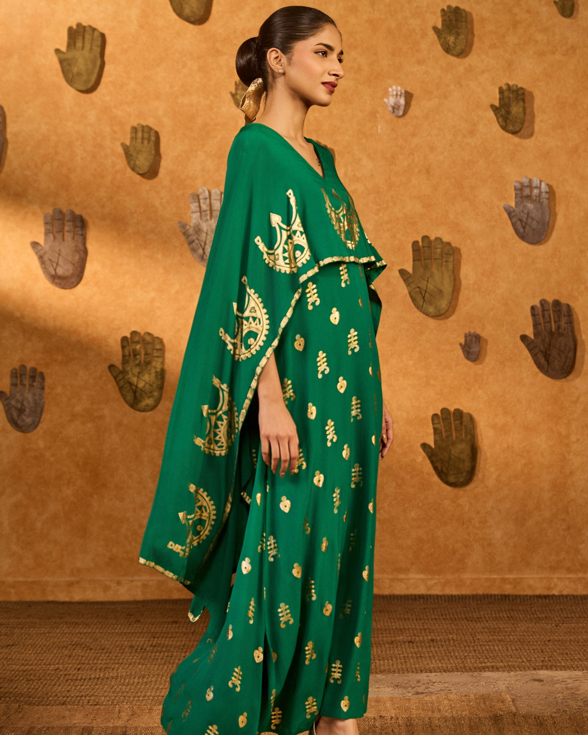Green Lunar Crown Kaftan