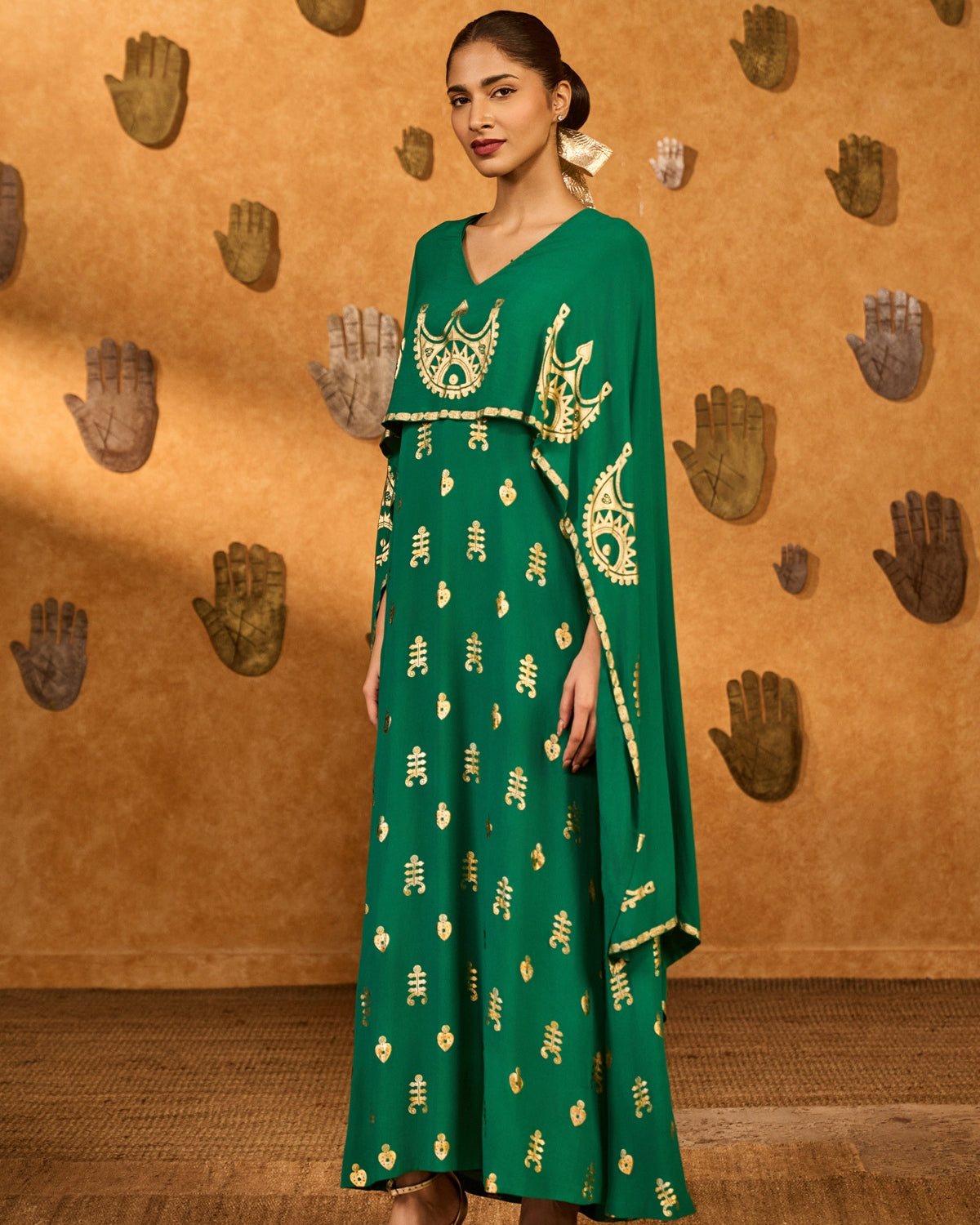 Green Lunar Crown Kaftan