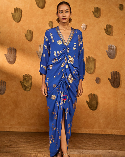 Blue Gilded Folkstone Kaftan