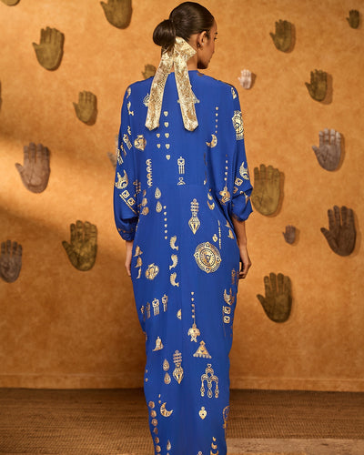 Blue Gilded Folkstone Kaftan