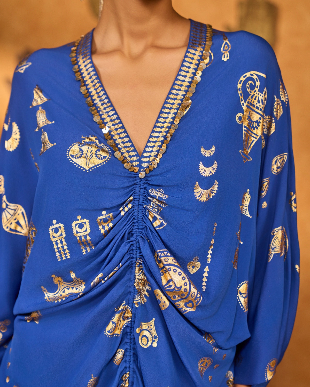 Blue Gilded Folkstone Kaftan