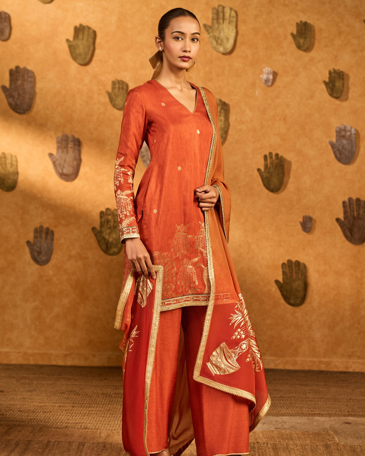 Rust Zen Kurta Set