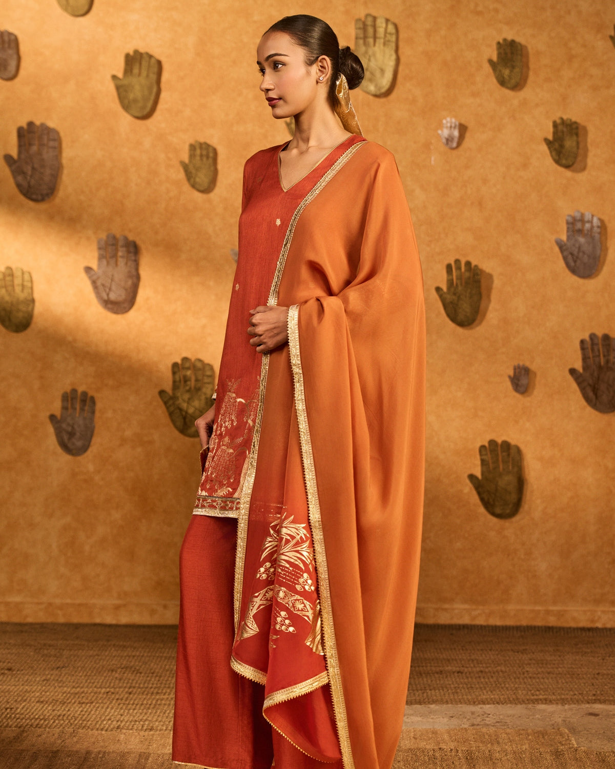 Rust Zen Kurta Set