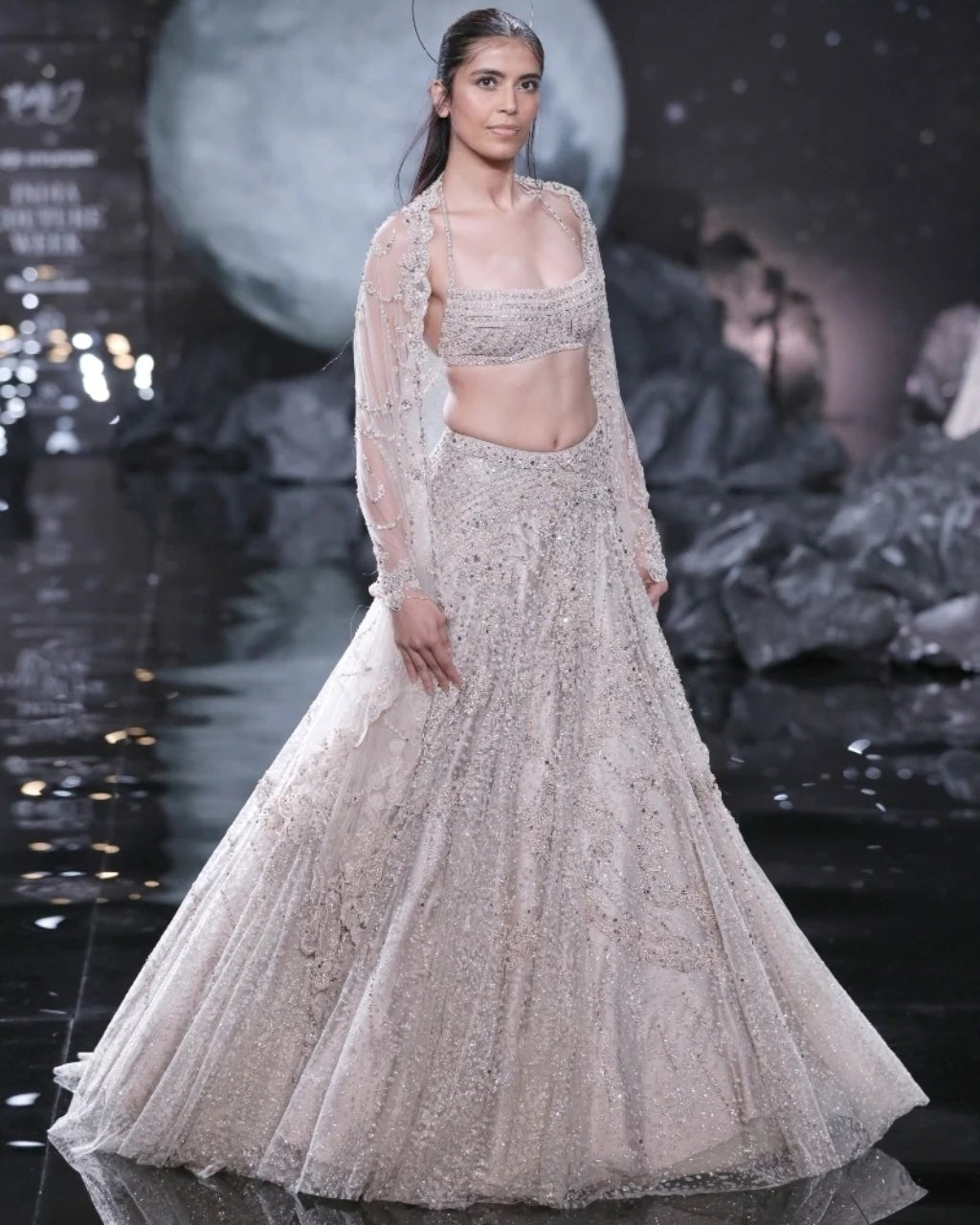 Ophelia Shimmer Tulle Bridal Lehenga Set